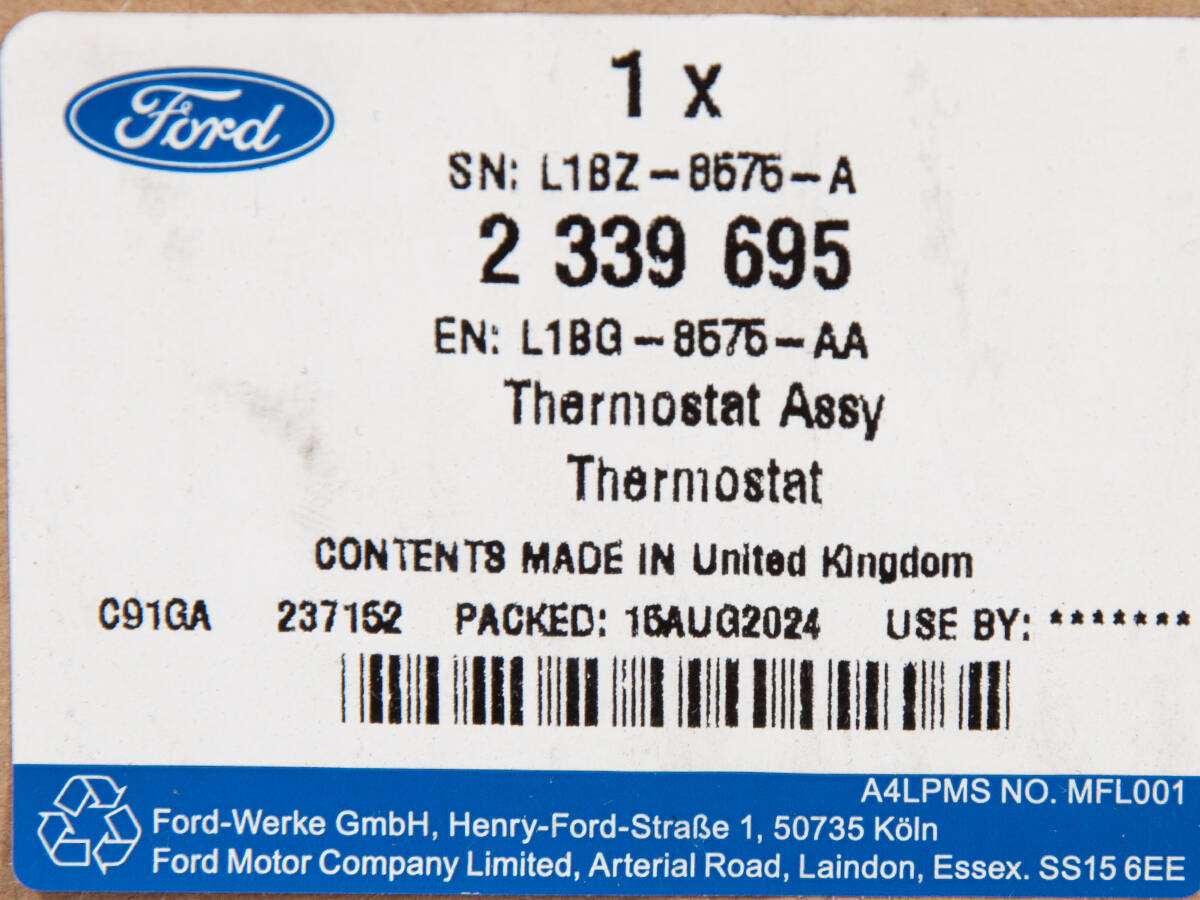 TERMOSTAT FOCUS 19- PUMA 20- FIESTA 17- 1.0 EB _ 2339695 _ L1BG-8575-AA