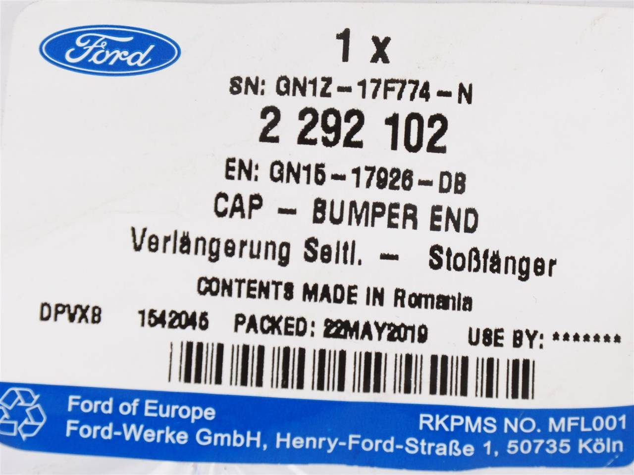 LISTWA PRAWA ZDERZAKA TYŁ ECOSPORT 2017-