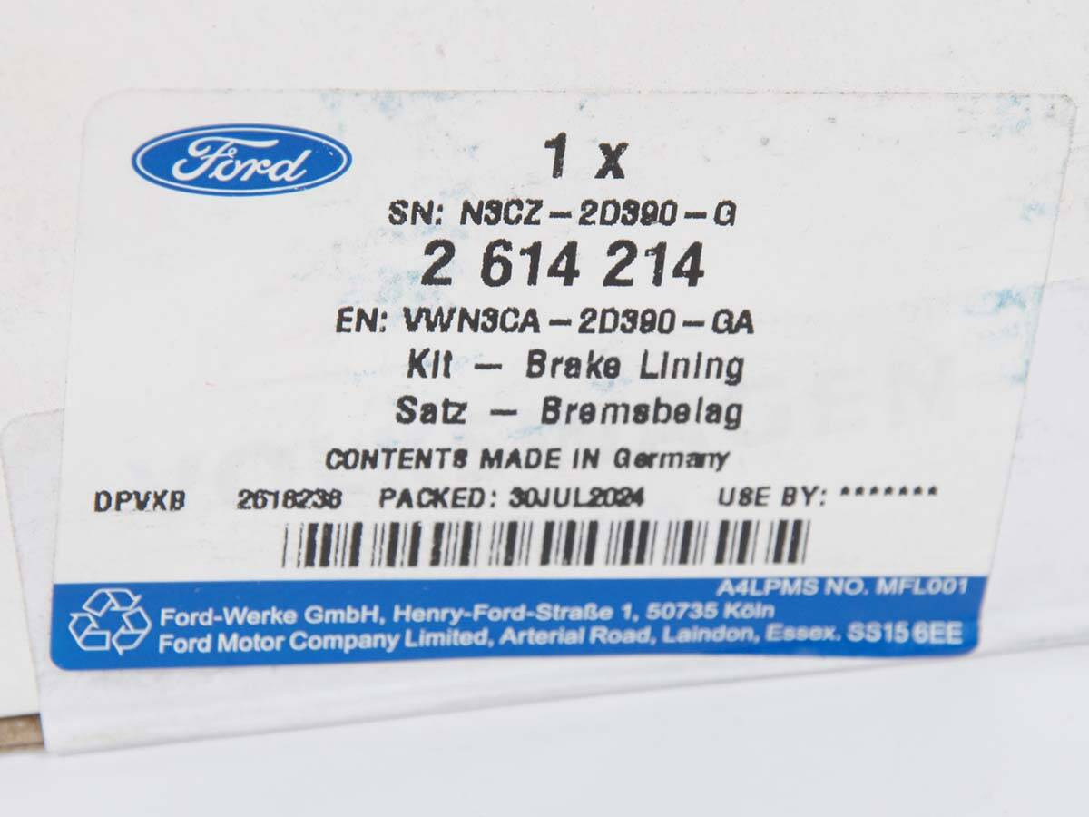 KLOCKI HAMULCOWE TYŁ TRANSIT/TOURNEO CONNECT 22- _ 2614214 _ VWN3CA-2D390-GA