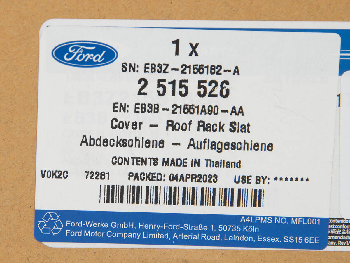 ZAŚLEPKA PRAWA PRZEDNIA RELINGU FORD RANGER 12-21 _ 2515526 _ EB3B-21551A90-AA