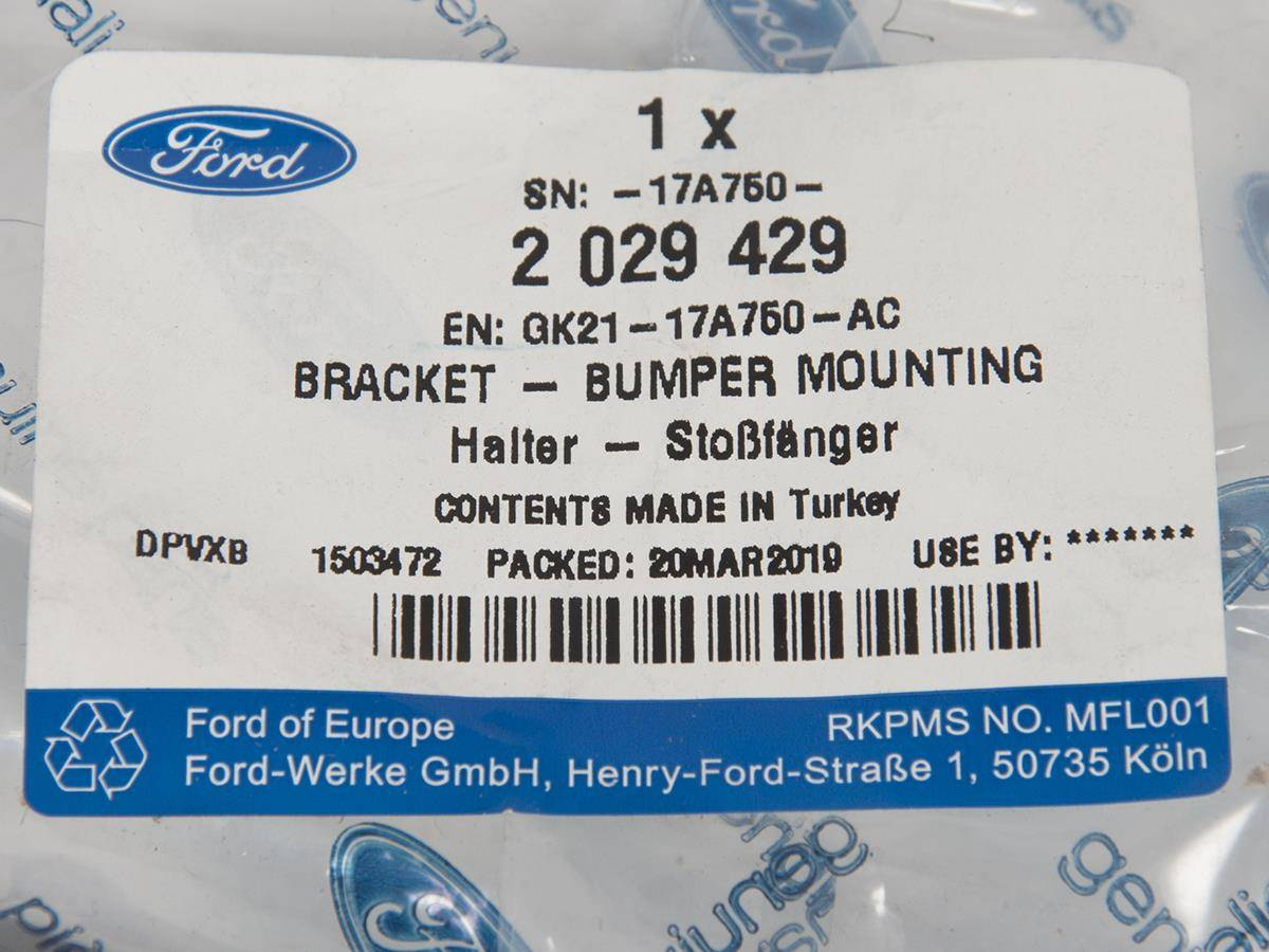 ŚLIZG PRAWY ZDERZAKA TYŁ FORD CUSTOM 12- 18- OE _ 2029429 _ GK21-17A750-AC