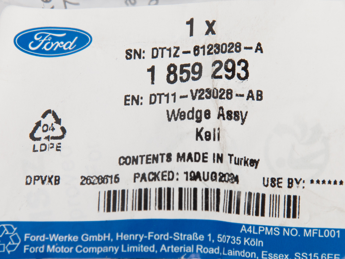 RYGIEL ZAMKA DRZWI BOCZNYCH CONNECT 13- FORD OE _ 1859293 _ DT11-V23028-AB