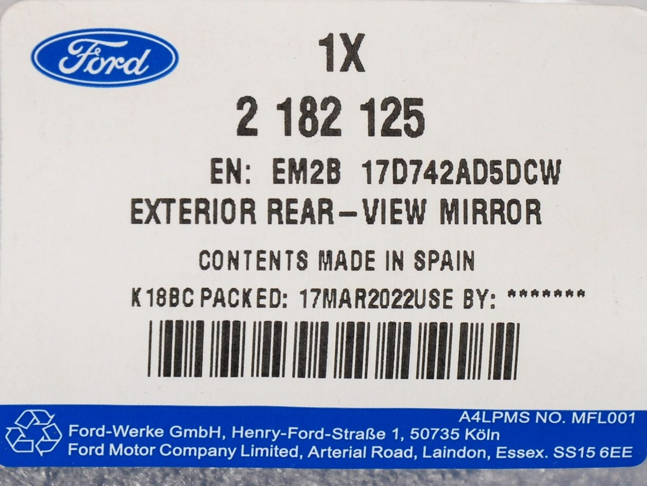 OBUDOWA LUSTERKA PRAWEGO S-MAX/GALAXY 15-18 _ 2182125 _ EM2B-17D742-AD5DCW