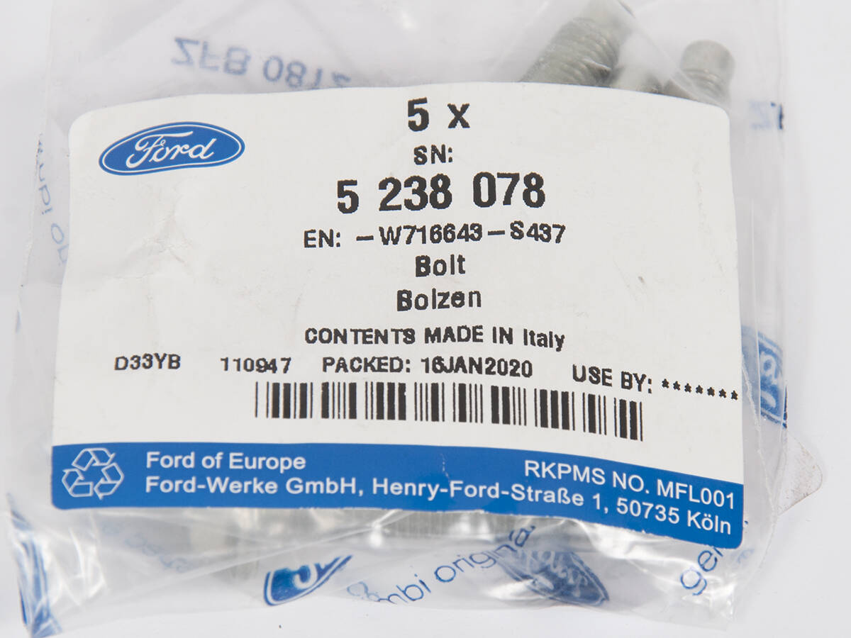 ŚRUBA M7 X 39MM WAŁKA ROZRZĄDU FORD WIELE MODELI _ 5238078 _ W716643-S437 _ W716643-S437