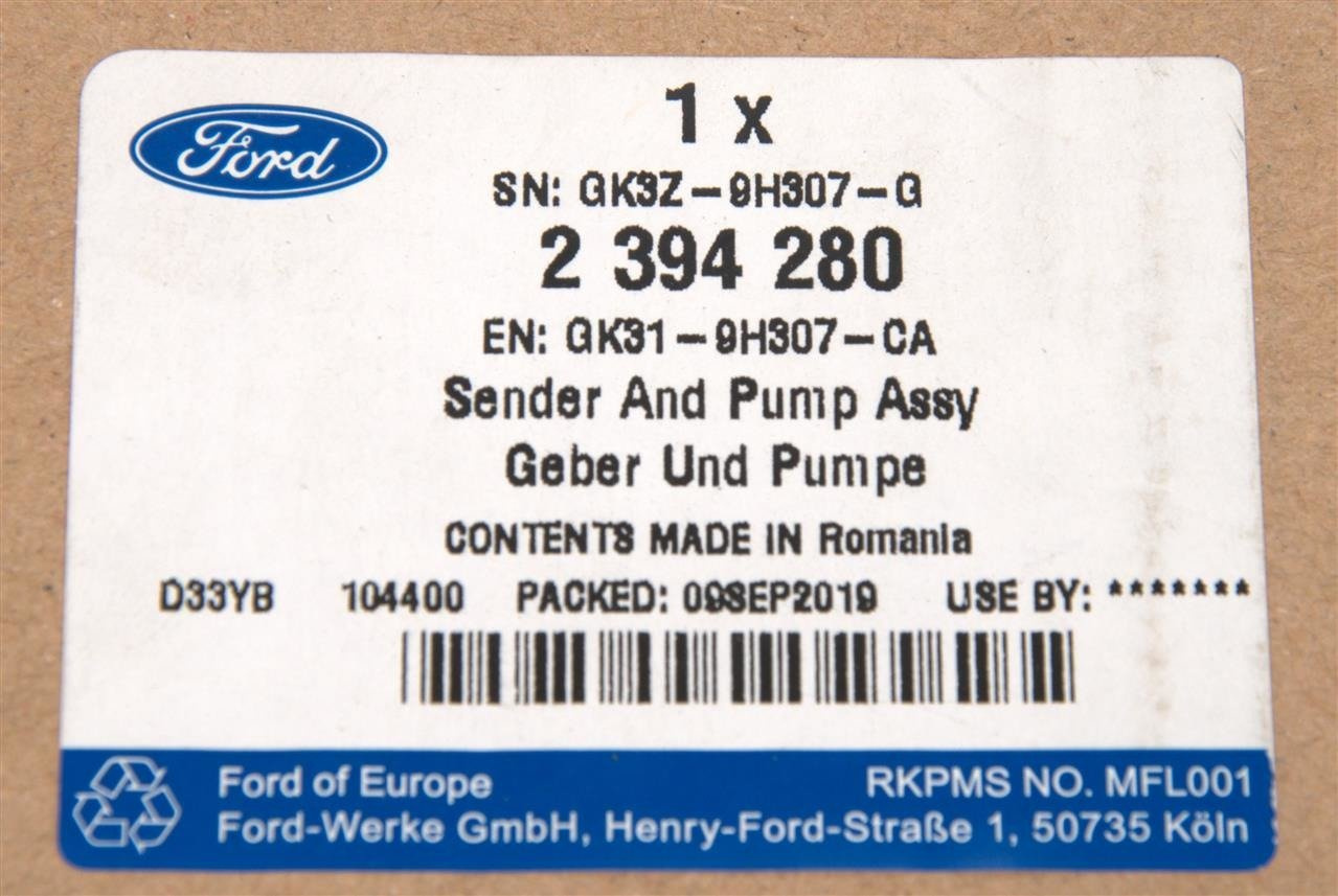 POMPA PALIWA 2.0 DIESEL PANTHER TRANSIT 2016-2018 _ 2394280 _ GK31-9H307-CA