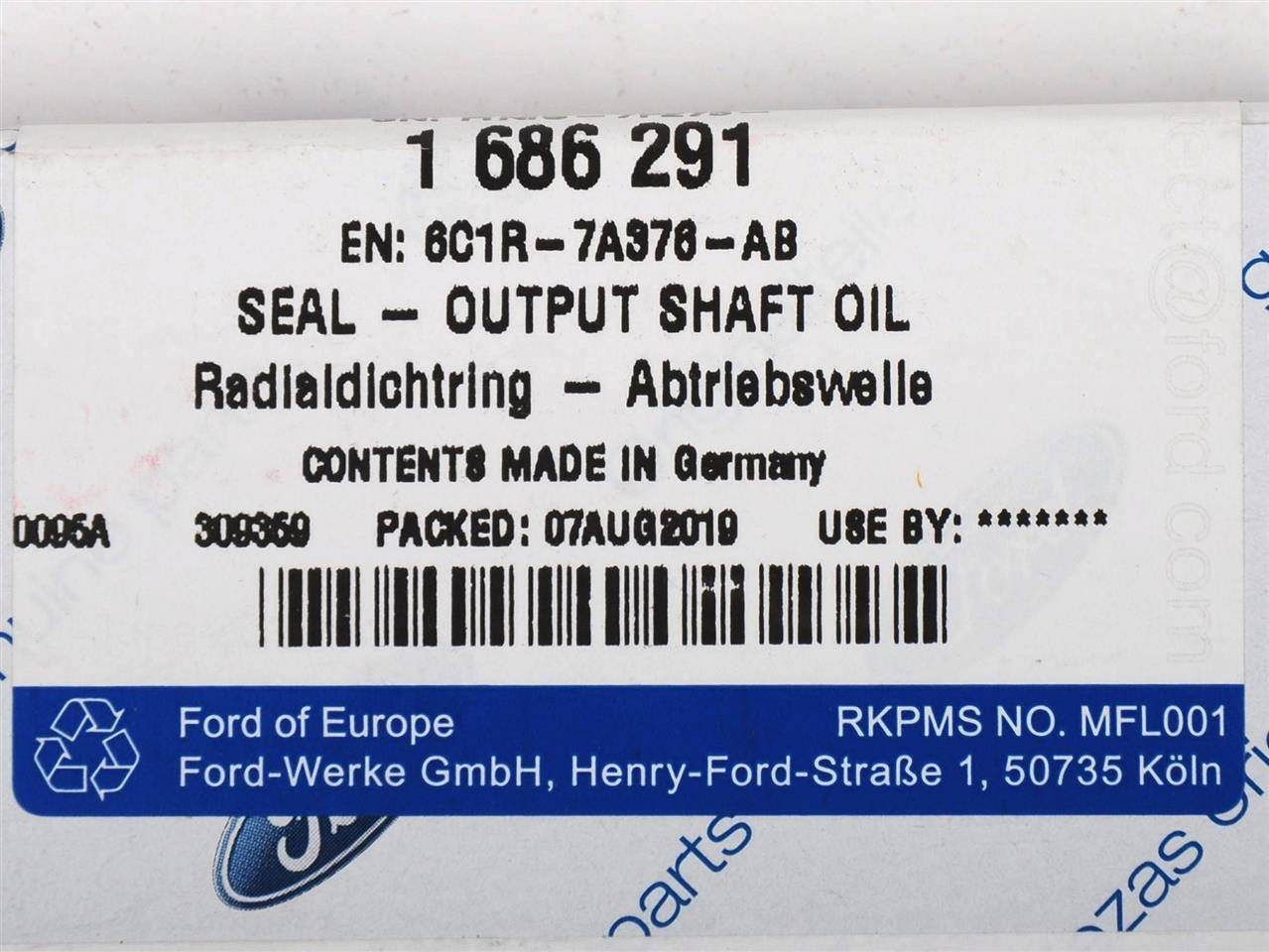 OSŁONA KOŁNIERZA PRZENIESIANIA NAPĘDU TRANSIT _ 1686291 _ 6C1R-7A376-AB _ GTU_07