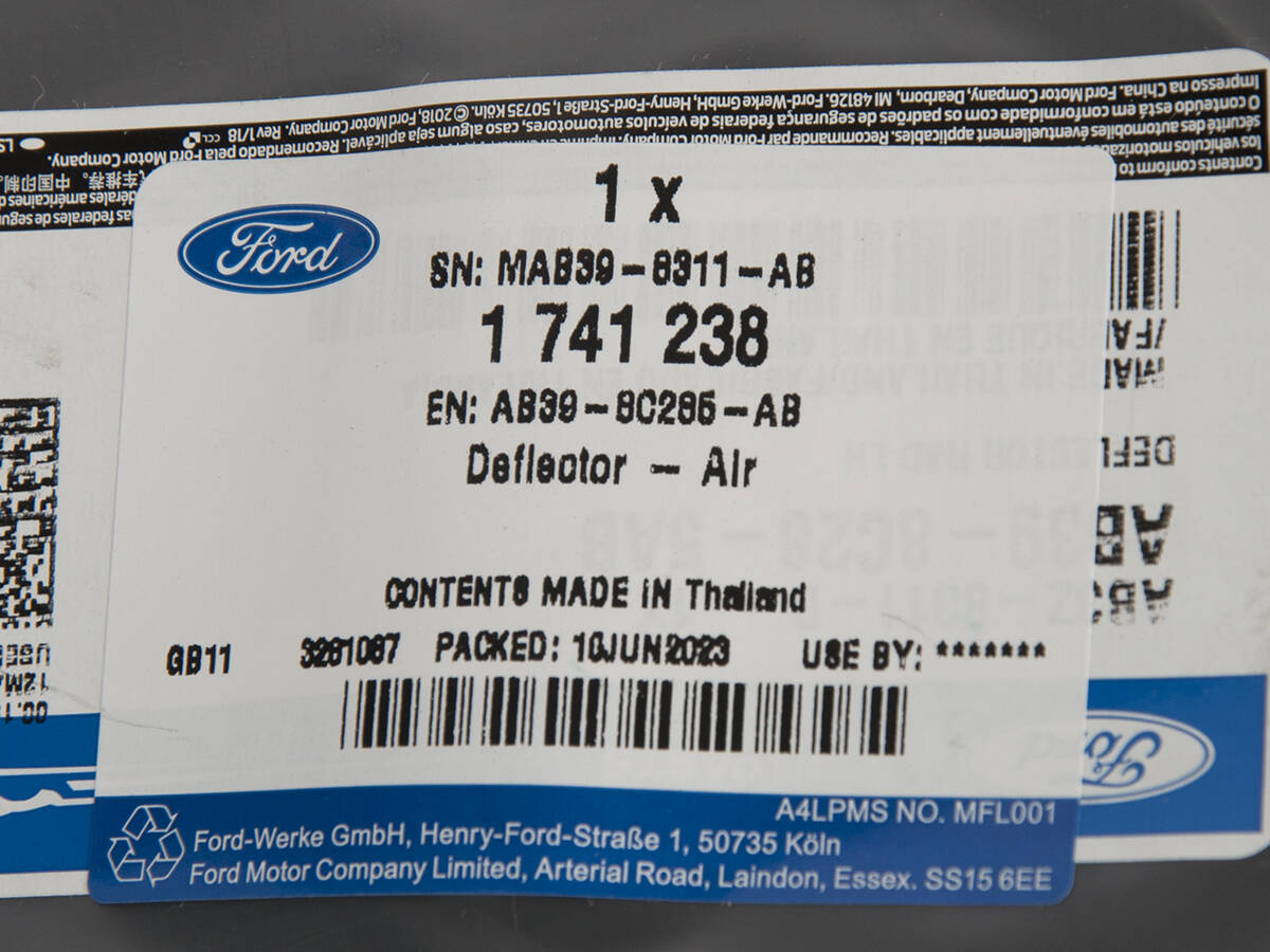 KIEROWNICA POWIETRZA LEWA RANGER 12- _ 1741238 _ AB39-8C285-AB