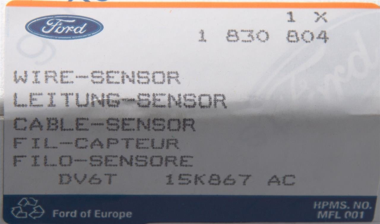 WIĄZKA CZUJNIKÓW PARKOWANIA PRZÓD CONNECT 13- _ 1830804 _ DV6T-15K867-AC _ DV6Z-15K867-D _ GTU_07