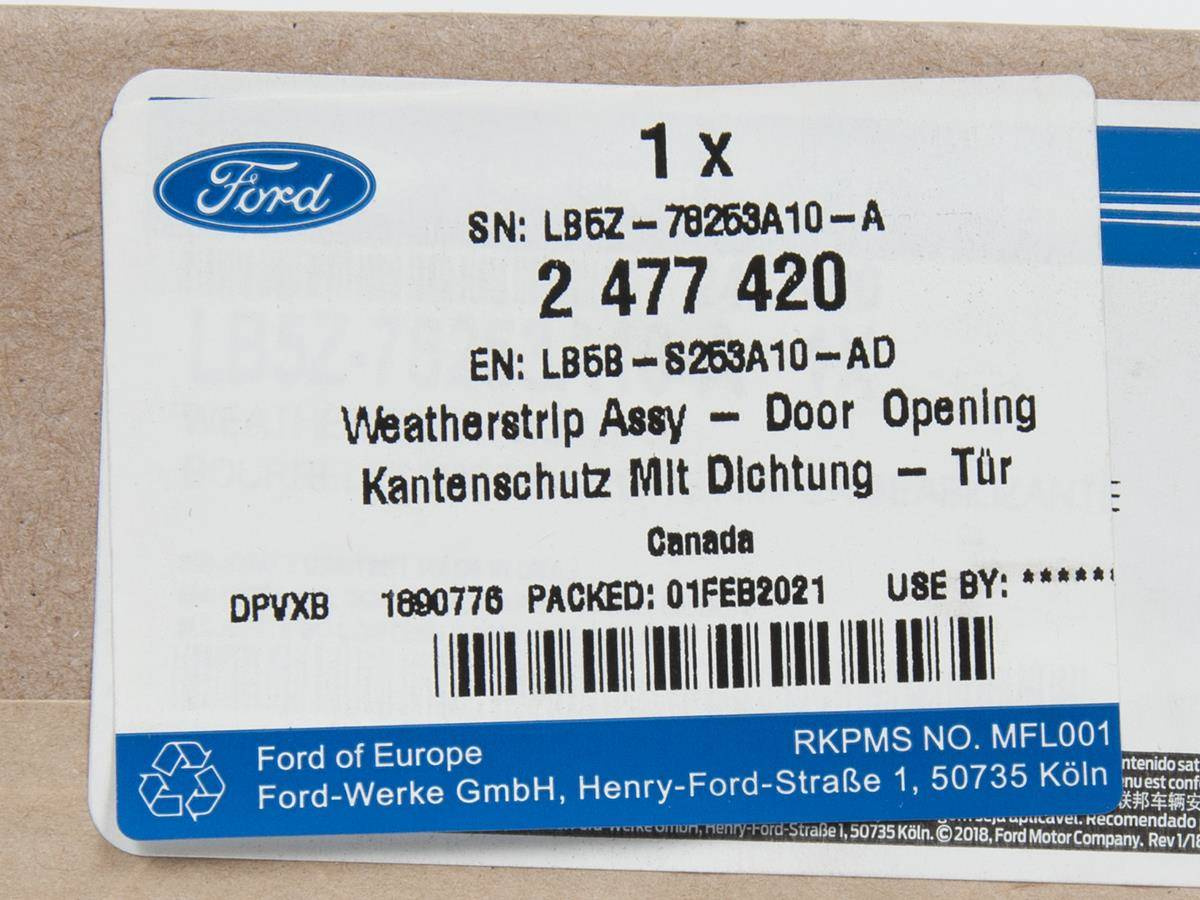 USZCZELKA OŚCIEŻNICY DRZWI TYŁ EXPLORER 20- R/L _ 2477420 _ LB5B-S253A10-AD _ LB5Z-78253A10-A