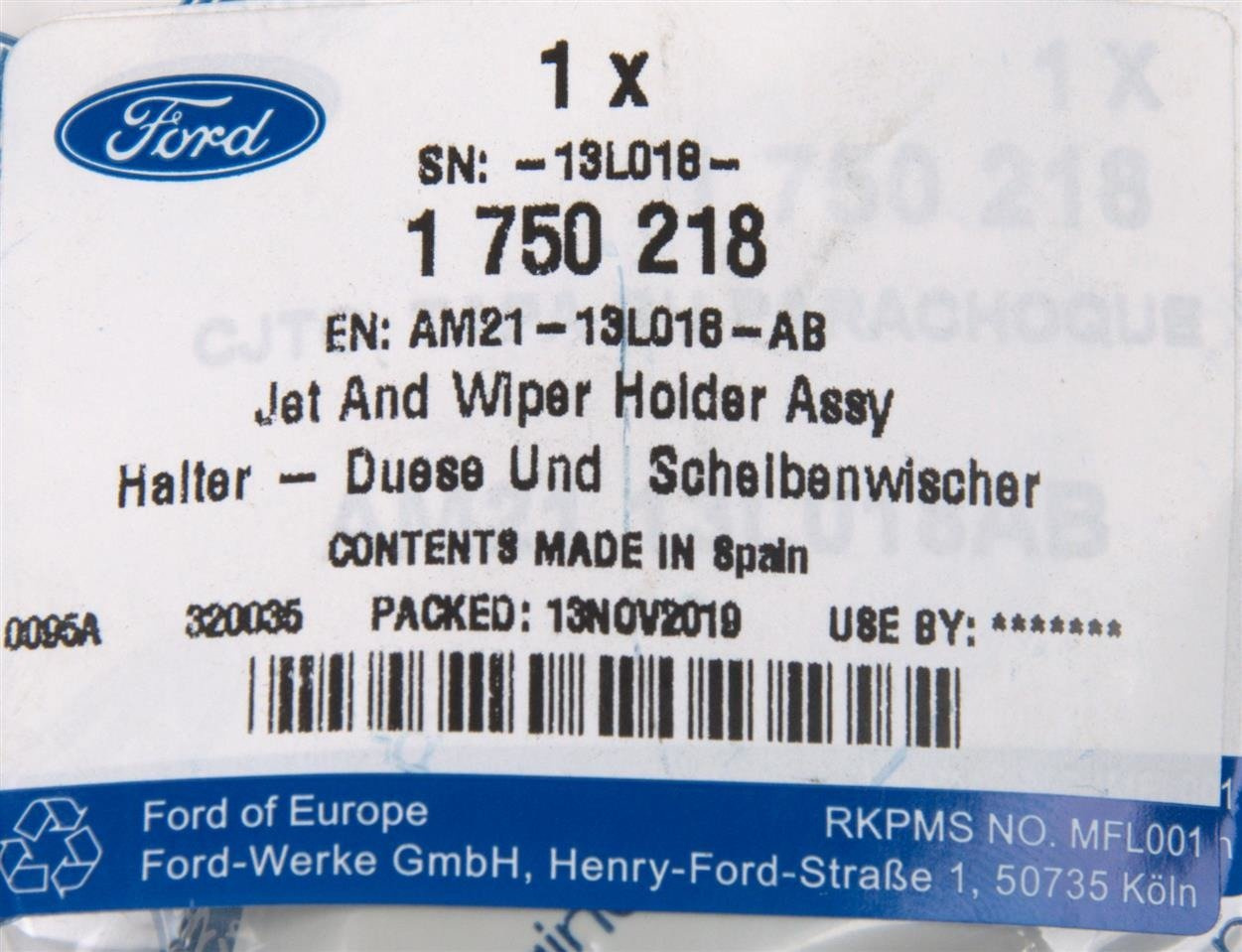 ZAŚLEPKA SPRYSKIWACZA REFLEKTORA PRAWA S-MAX 10- _ 1750218 _ AM21-13L018-AB