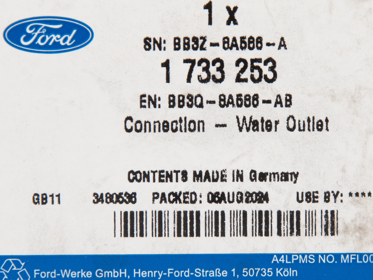 TERMOSTAT Z OBUDOWĄ RANGER 12- FORD OE _ 1733253 _ BB3Q-8A586-AB _ BB3Z-8A586-A