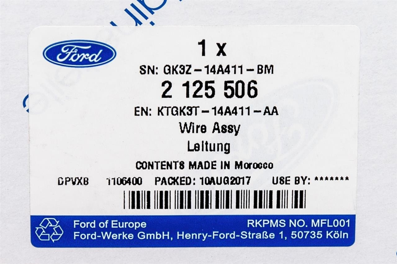 PRZEWÓD WIĄZKI ELEKTRYCZNEJ TRANIST 2016- _ 2125506 _ KTGK3T-14A411-AA