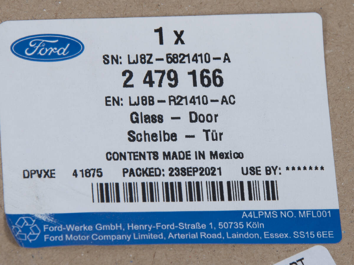 SZYBA PRAWA DRZWI PRZEDNICH MUSTANG MACH-E 21- _ 2479166 _ LJ8B-R21410-AC