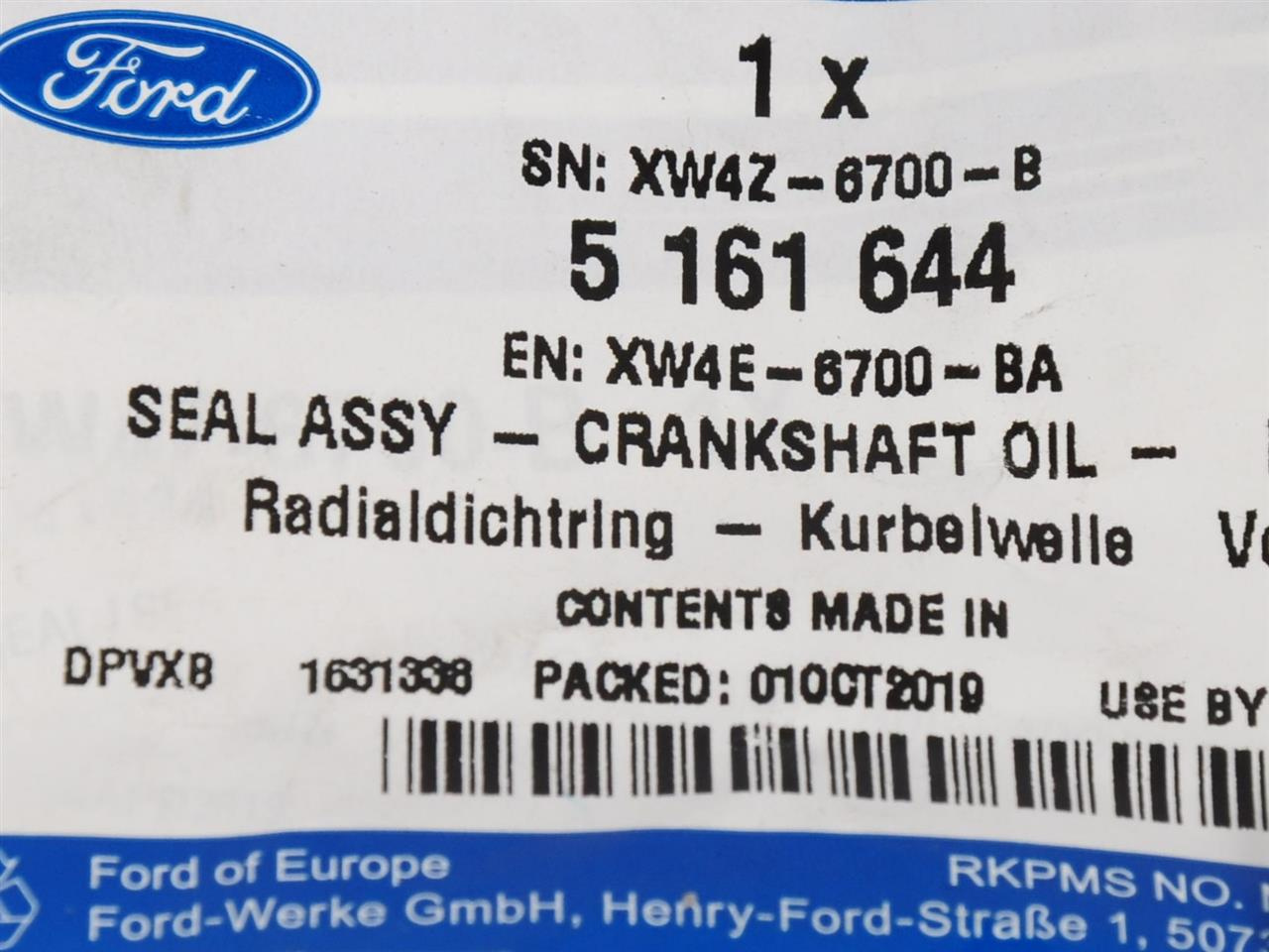 USZCZELNIACZ WAŁU KORBOWEGO PRZÓD EXPLORER 20- _ 5161644 _ XW4E-6700-BA _ XW4Z-6700-B