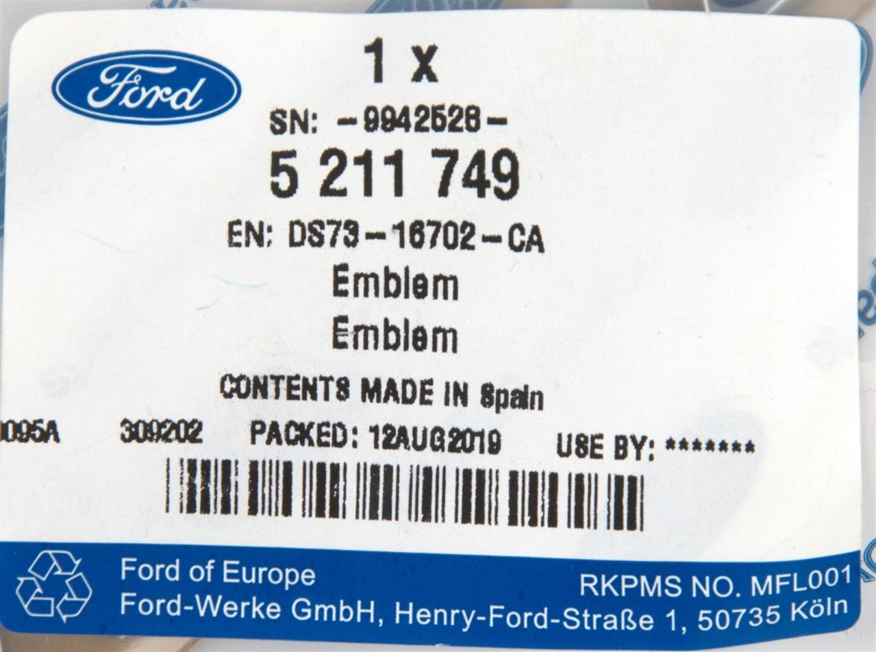EMBLEMAT TYŁ TITANIUM MONDEO 2014- FOCUS 2014- _ 5211749 _ DS73-16702-CA _ DS7Z-9942528-H