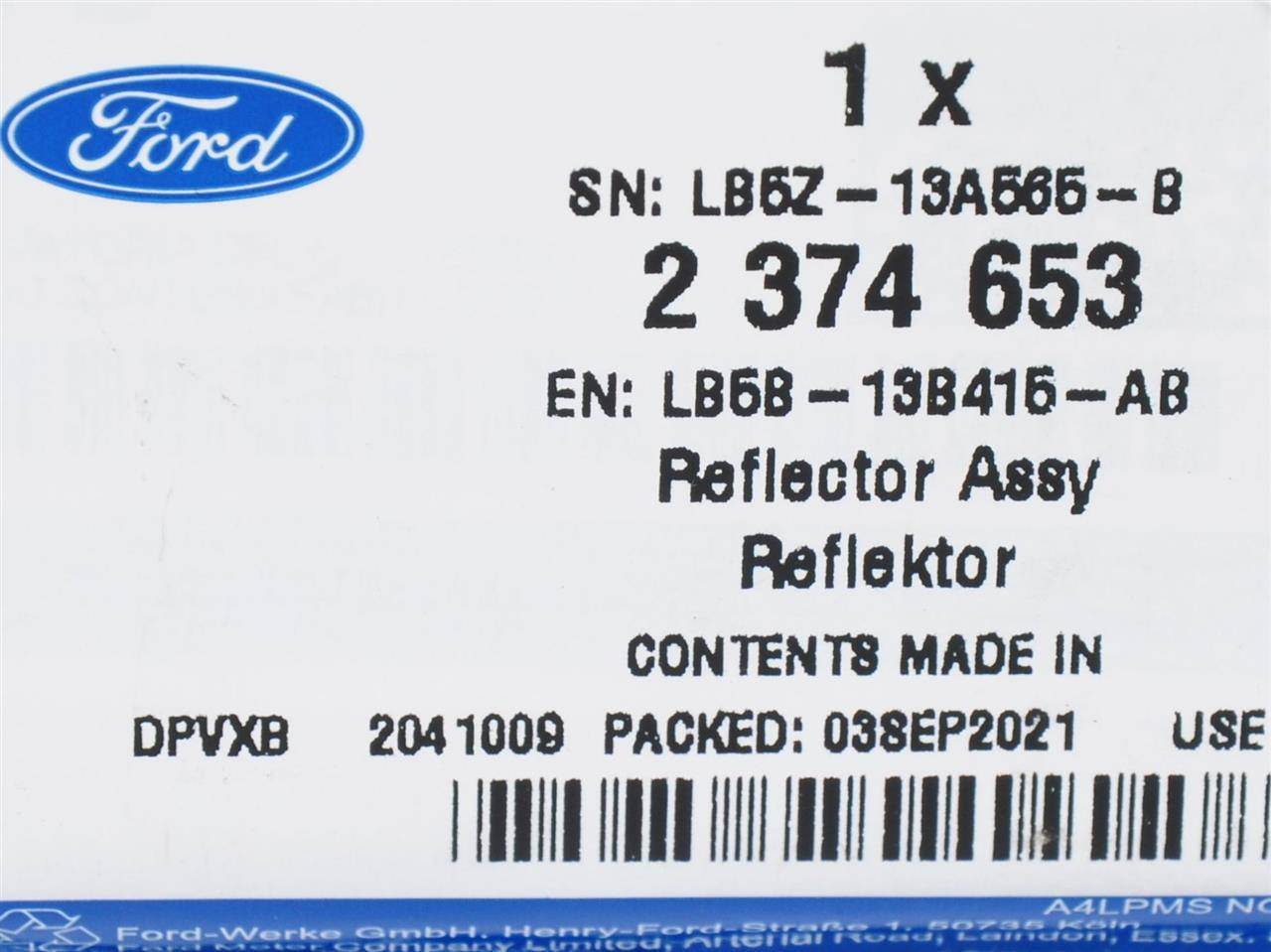 ODBLASK LEWY TYLNY EXPLORER 20- _ 2374653 _ LB5B-13B415-AB _ LB5Z-13A565-B