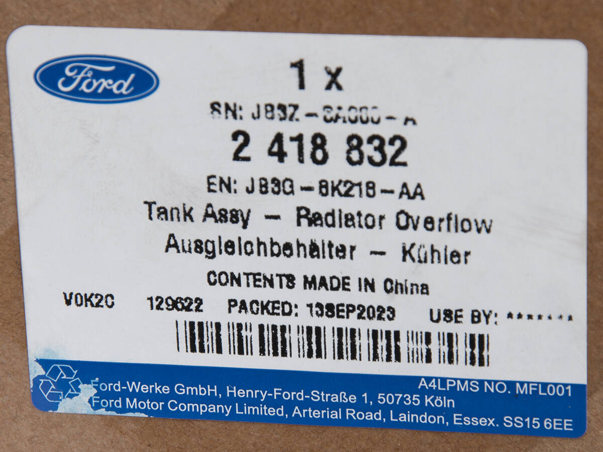 ZBIORNIK WYRÓWNAWCZY RANGER 15- 19- FORD OE _ 2418832 _ JB3G-8K218-AA _ GTU_07