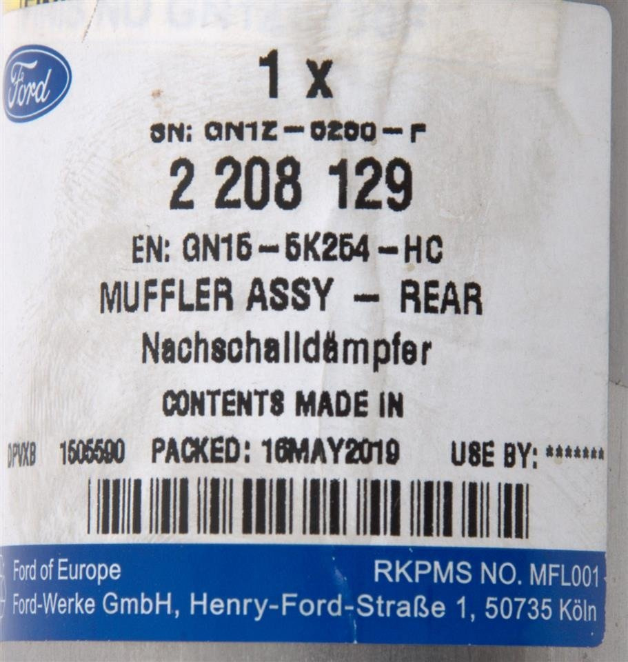 TŁUMIK ŚRODKOWY ECOSPORT 2017- 2,0 USA _ 2208129 _ GN15-5K254-HC _ GN1Z-5230-F _ GTU_07