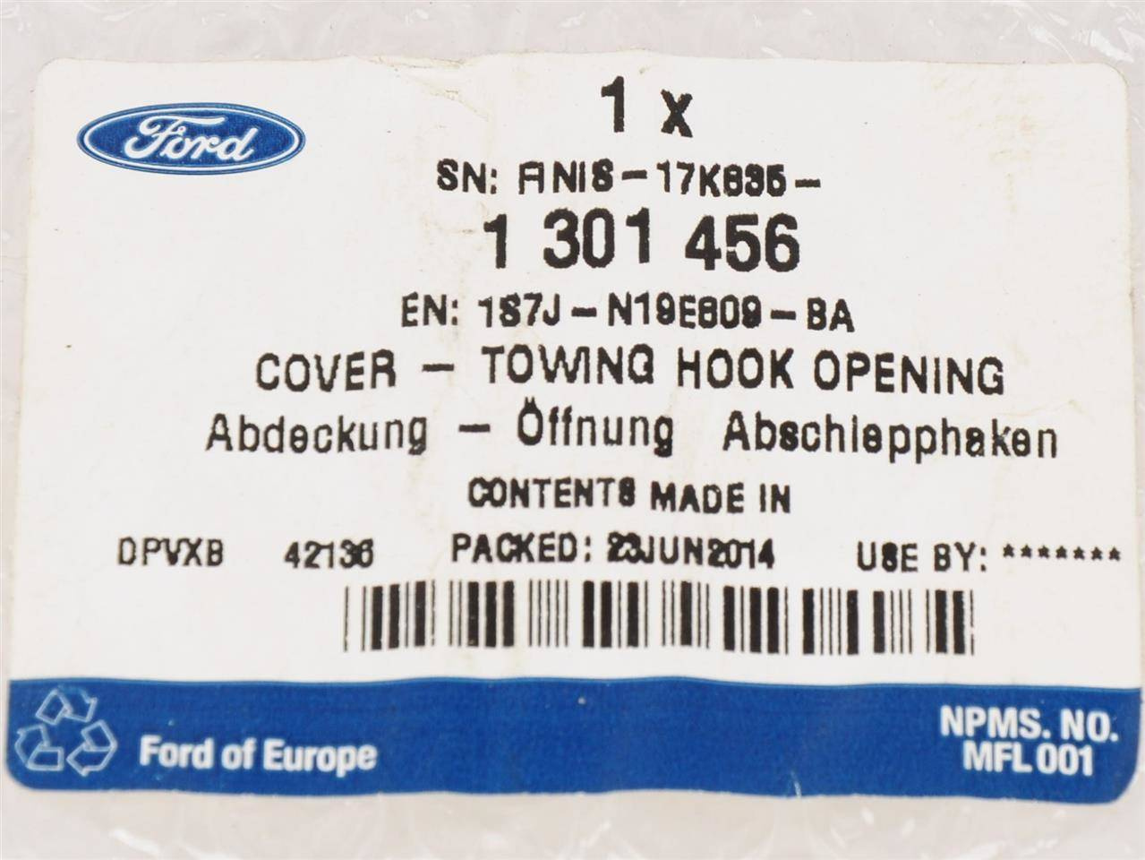 ZAŚLEPKA HAKA HOLOWNICZEGO MONDEO 2000- _ 1301456 _ 1S7J-N19E809-BA