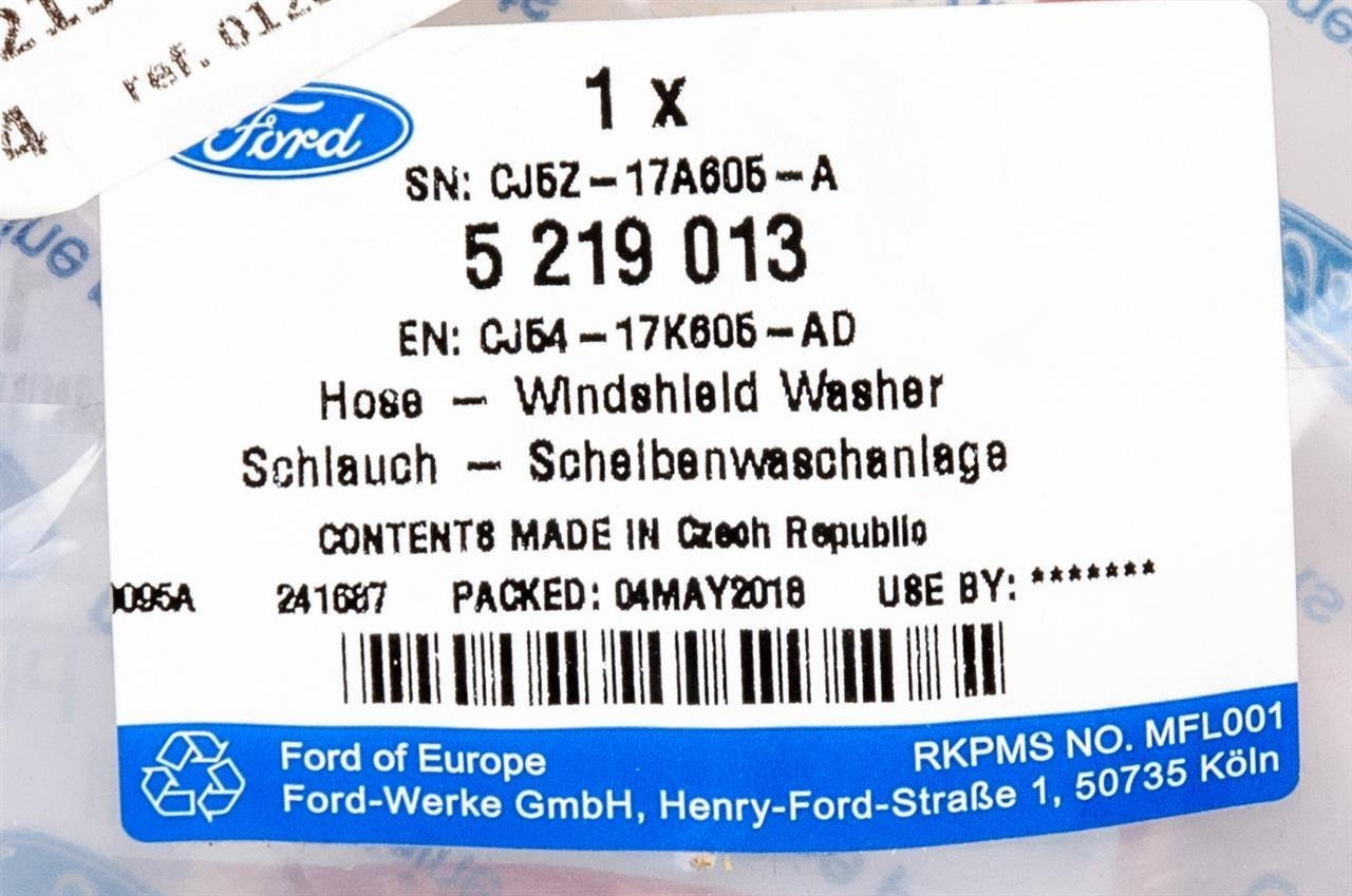 RURKA SPRYSKIWACZA SZYBY PRZEDNIEJ KUGA MK2 _ 5219013 _ CJ54-17K605-AD _ CJ5Z-17A605-A