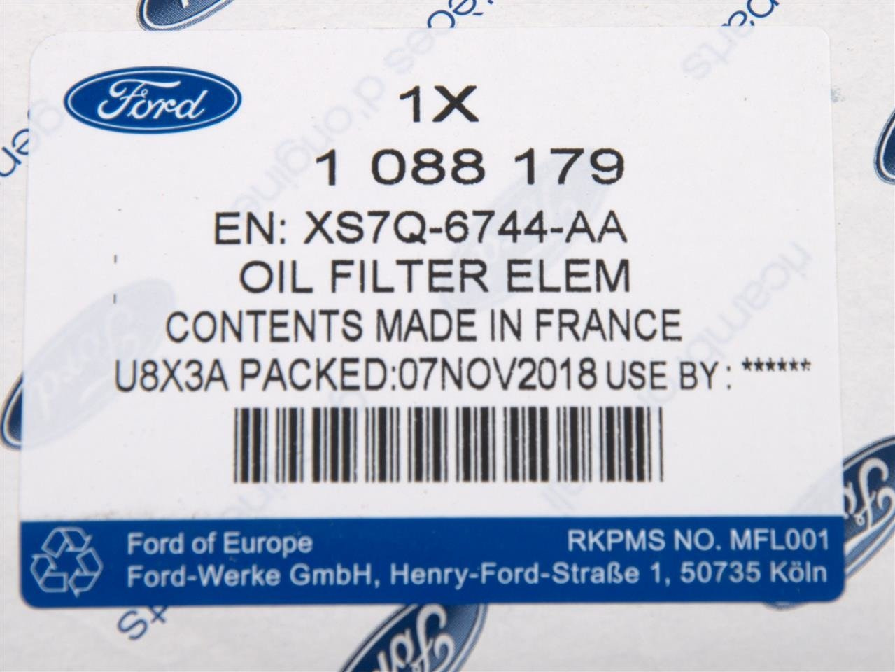 FILTR OLEJU MONDEO TRANSIT 2,0 / 2,2 / 2,4 TDCI _ 1088179 _ XS7Q-6744-AA