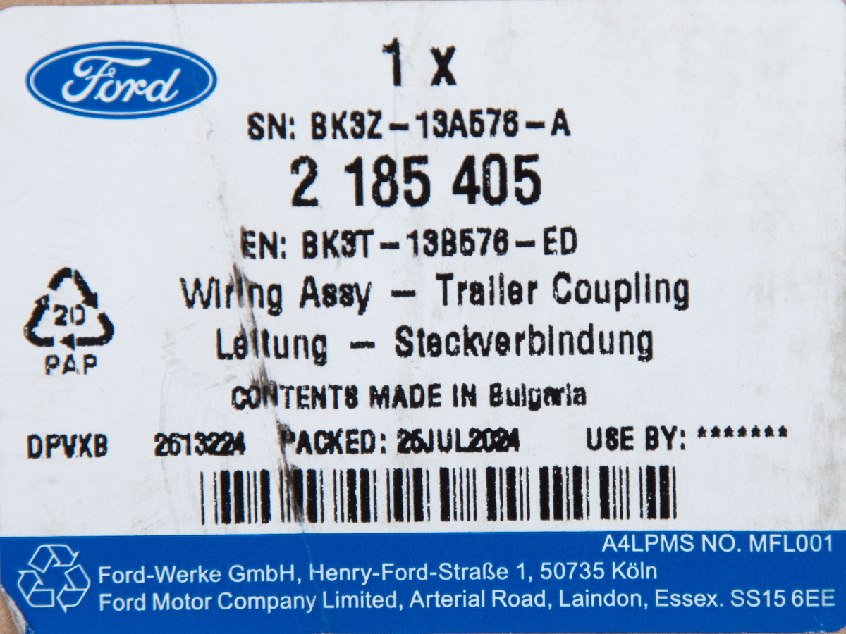 WIĄZKA MODUŁU HAMULCA PRZYCZEPY TRANSIT 14-18 FORD _ 2185405 _ BK3T-13B576-ED