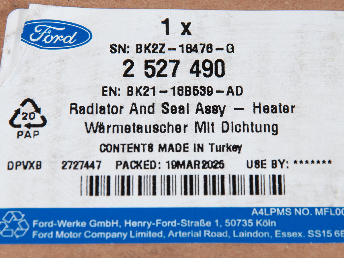 PAROWNIK NAGRZEWNICY FORD TRANSIT 14- 19- OE