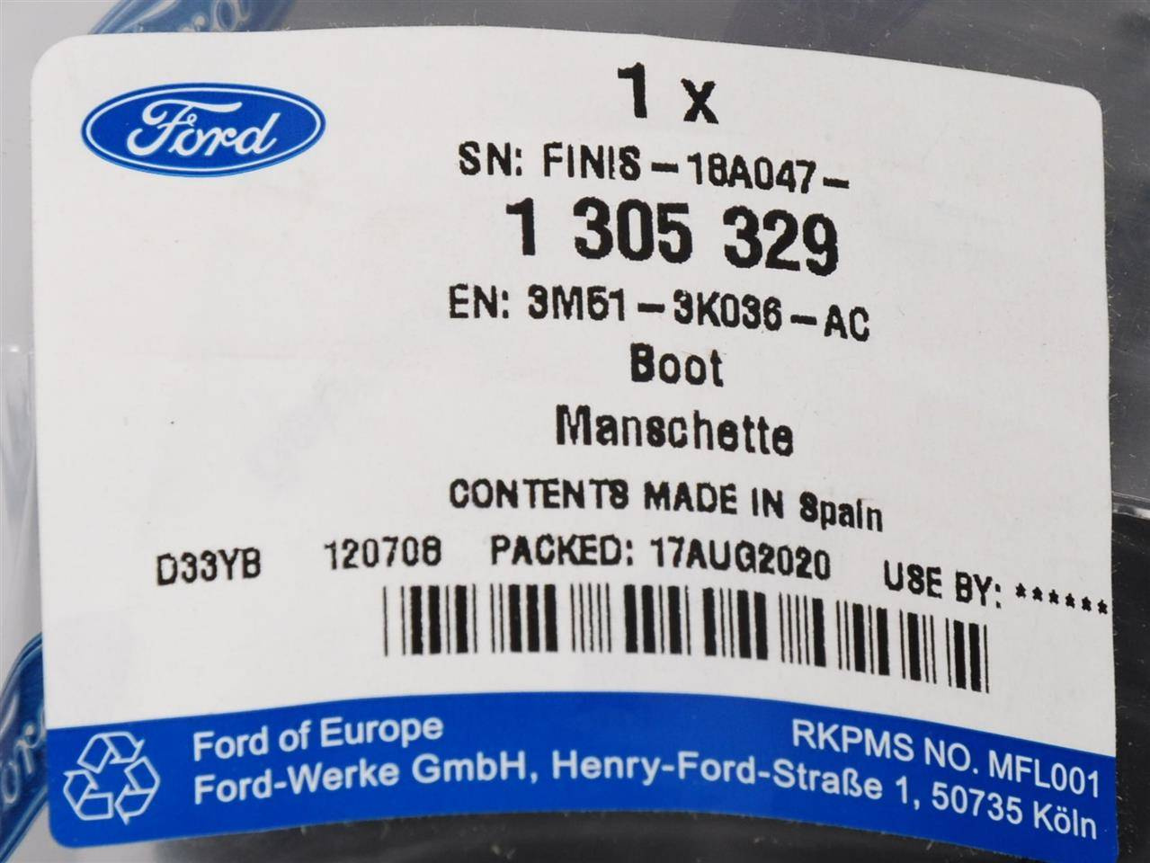 OSŁONA AMORTYZATORA KUGA 08- 12- FOCUS 04- 08- _ 1305329 _ 3M51-3K036-AC _ CV6Z-18A047-A _ GTU_07