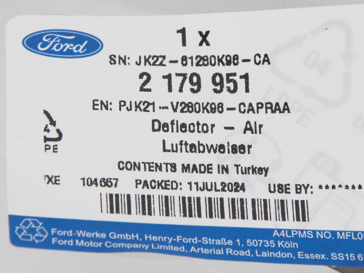 LISTWA PRAWA NADKOLA TYŁ FORD CUSTOM 18- 52 MM _ 2179951 _ PJK21-V280K96-CAPRAA _ GTU_07