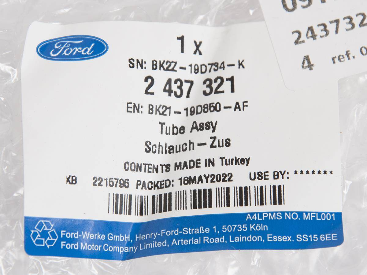 PRZEWÓD UKŁADU KLIMATYZACJI TRANSIT 14- CUSTOM 12- 16- _ 2437321 _ BK21-19D850-AF