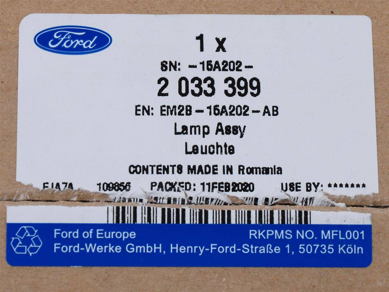 HALOGEN LEWY FORD MONDEO MK5 15- GALAXY 2015- _ 2033399 _ EM2B-15A202-AB