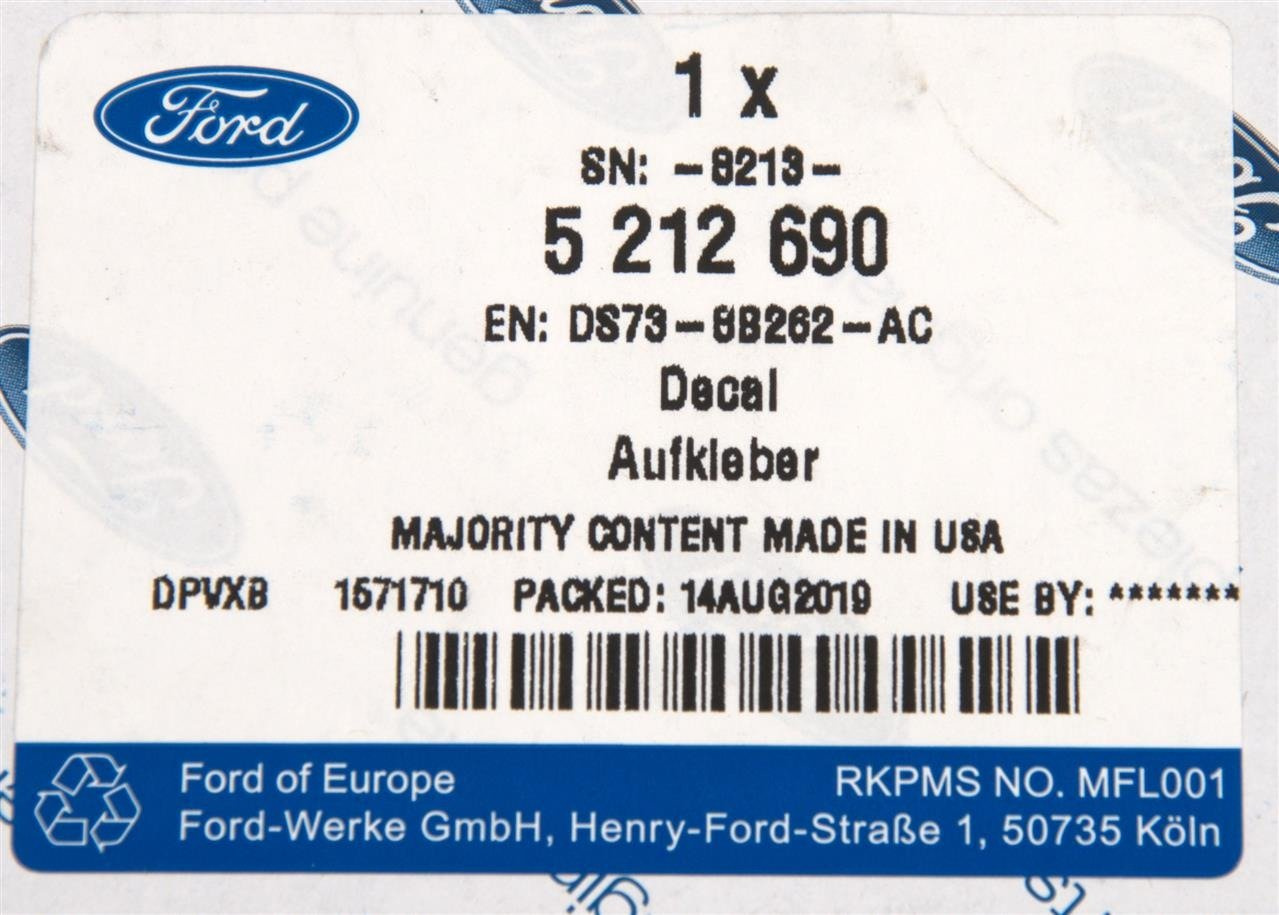 EMBLEMAT PRZÓD FORD MONDEO MK5 2014- _ 5212690 _ DS73-8B262-AC _ DS7Z-8213-A