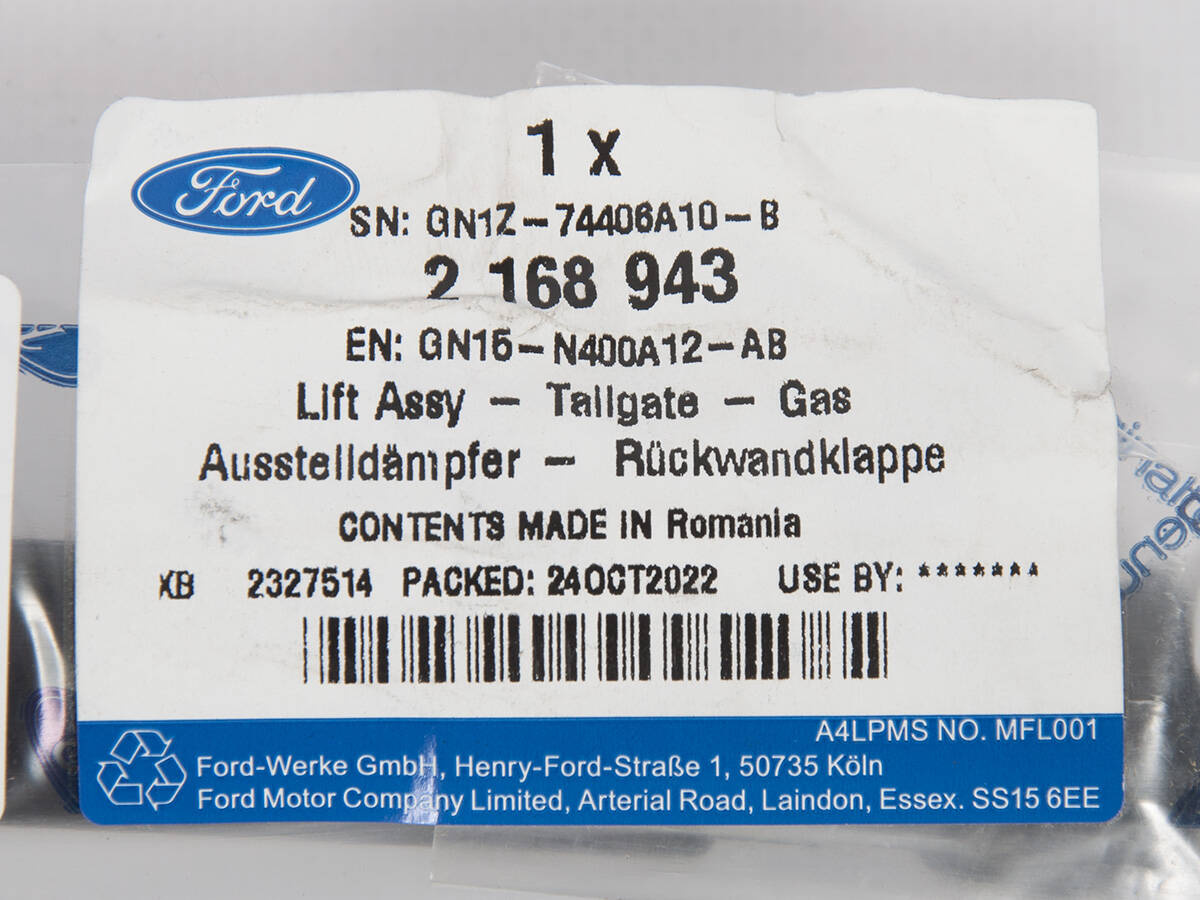 SIŁOWNIK KLAPY TYLNEJ ECOSPORT 17- GAZOWY_ 2168943 _ GN15-N400A12-AB _ GN1Z-74406A10-B