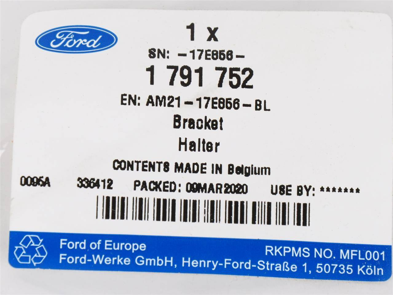 ŚLIZG ZDERZAKA PRAWY PRZÓD S-MAX 2010-15 _ 1791752 _ AM21-17E856-BL