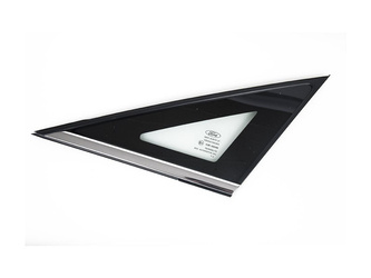 SZYBA OKNA BOCZNEGO LEWA "TRÓJKĄT" ECOSPORT 17- / Z BŁYSZCZĄCYMI LISTWAMI PAS.  _ 2084421 _ GN15-A29711-AA