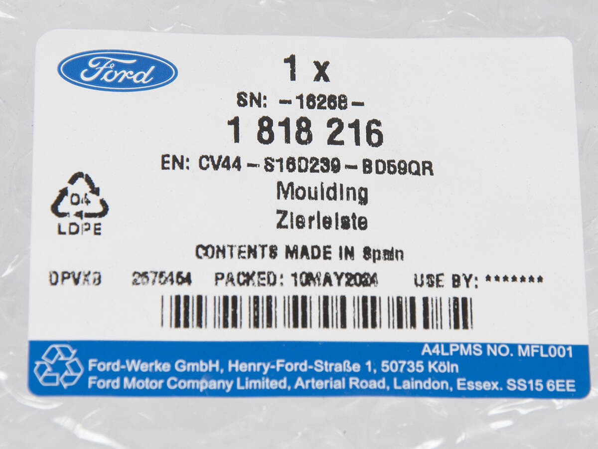 LISTWA BŁOTNIKA PRZÓD LEWA KUGA 12- ESCAPE PDC _ 1818216 _ CV44-S16D239-BD59QR _ GTU_07