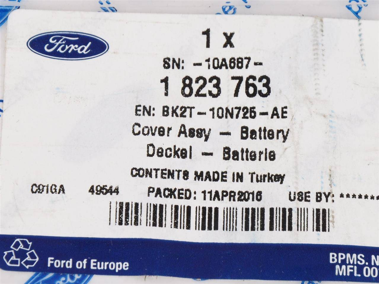 POKRYWA AKUMULATORA TRANSIT 14- TRANSIT/TOURNEO CUSTOM 2012- _ 1823763 _ BK2T-10N725-AE