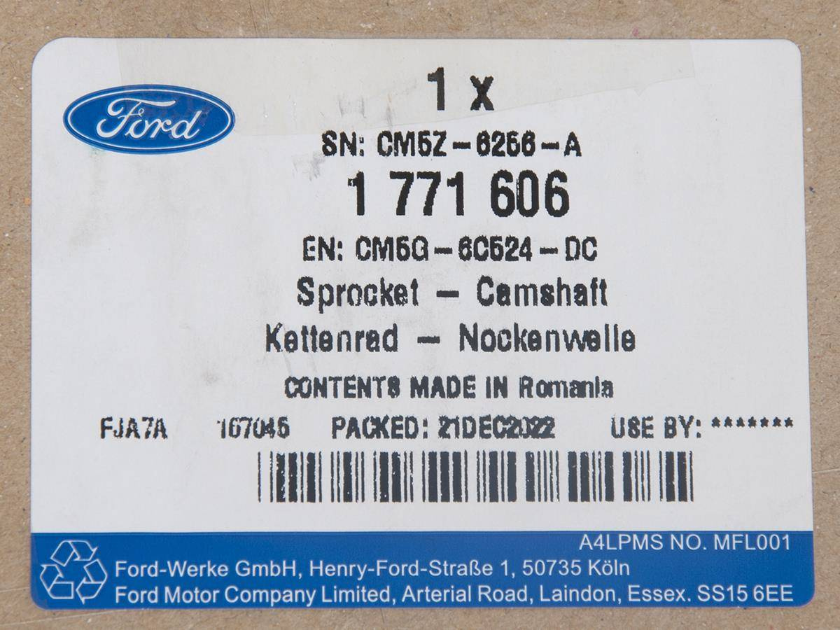 KOŁO ZĘBATE WAŁKA ROZRZĄDU WLOT FIESTA 12-13 FOCUS 12-13 _ 1771606 _ CM5G-6C524-DC