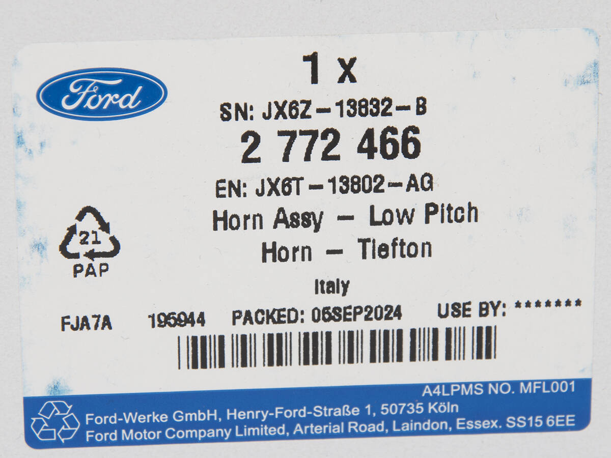 KLAKSON NISKOTONOWY FORD FOCUS MK4 18- OE _ 2772466 _ JX6T-13802-AG _ JX6Z-13832-B