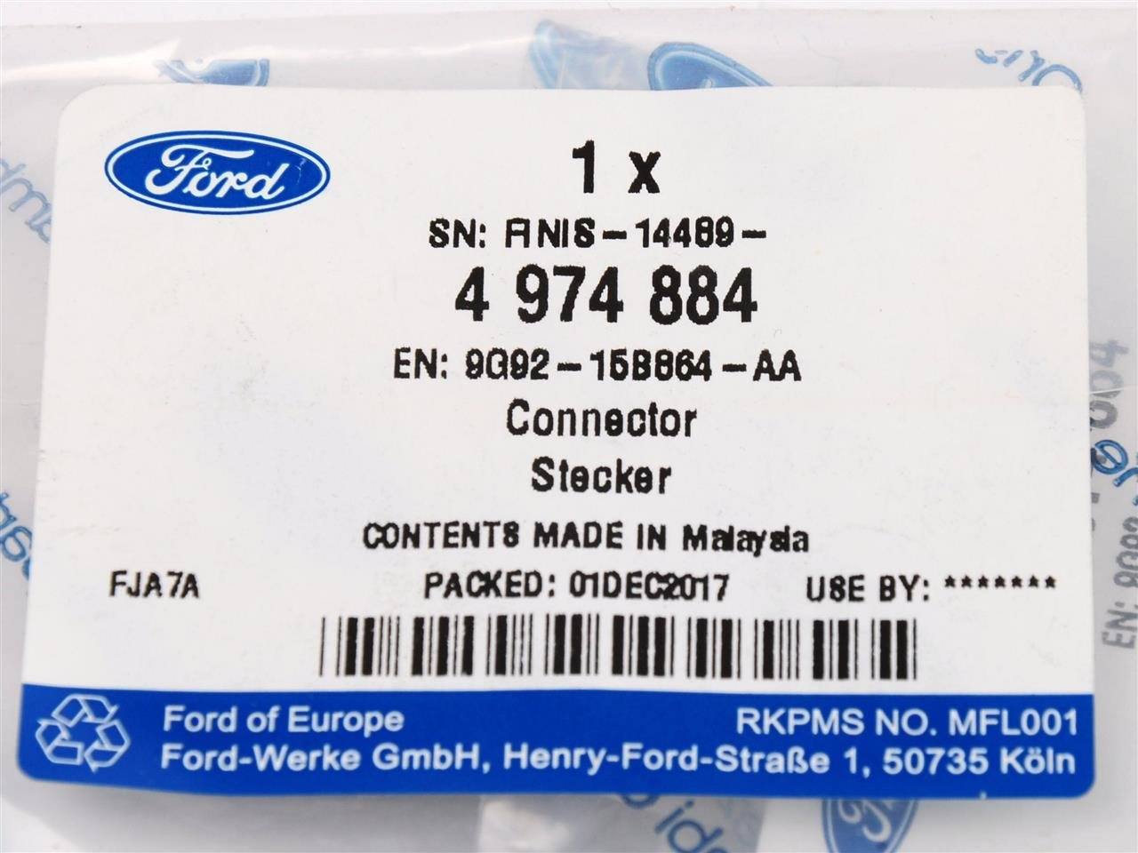 PODKŁADKA CZUJNIKA PARKOWANIA MONDEO S-MAX/GALAXY _ 4974884 _ 9G92-15B864-AA