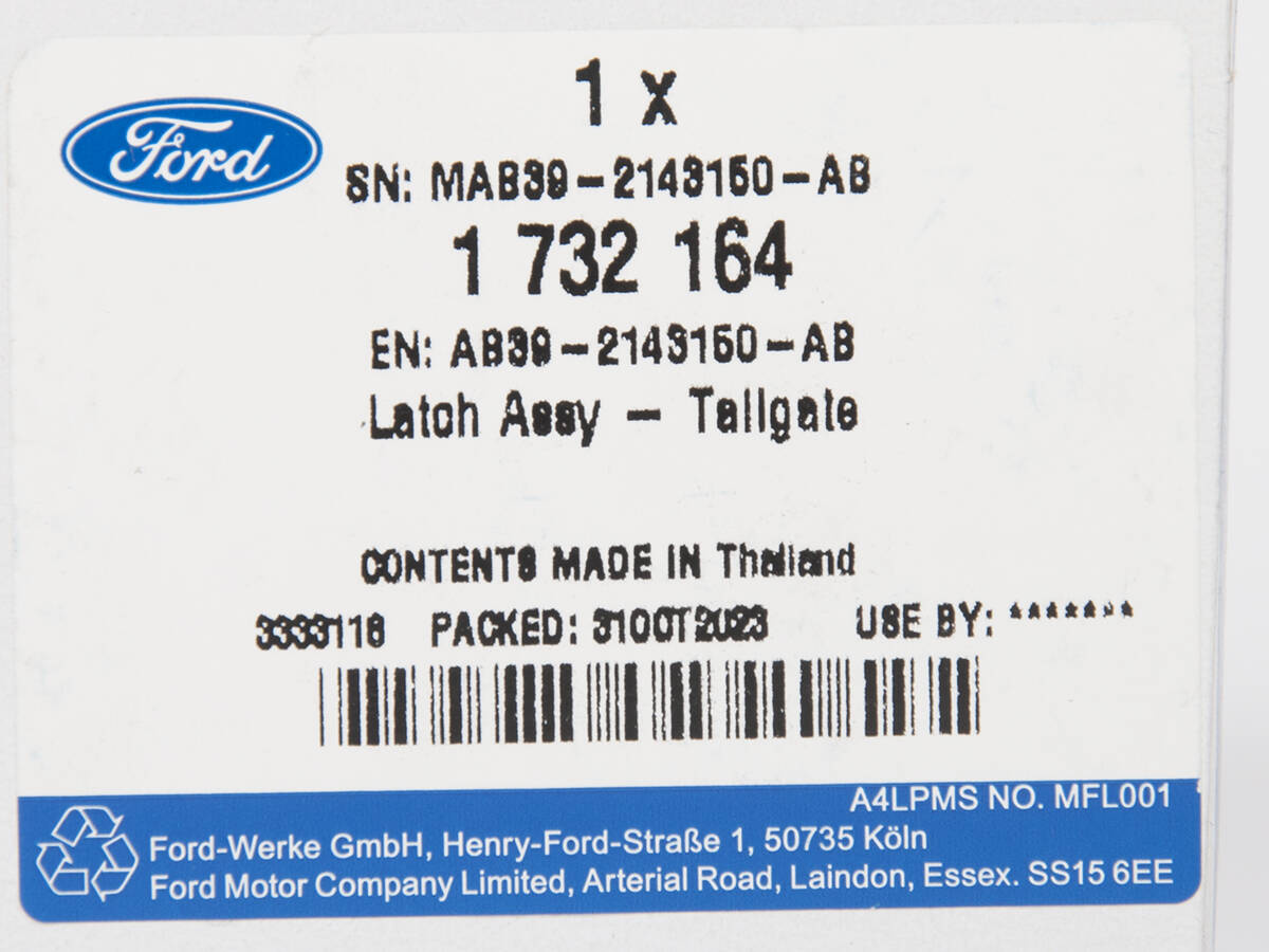 ZAMEK KLAPY TYŁ RANGER 12- 19- _ 1732164 _ AB39-2143150-AB _ AB3Z-2143150-A _ GTU_07