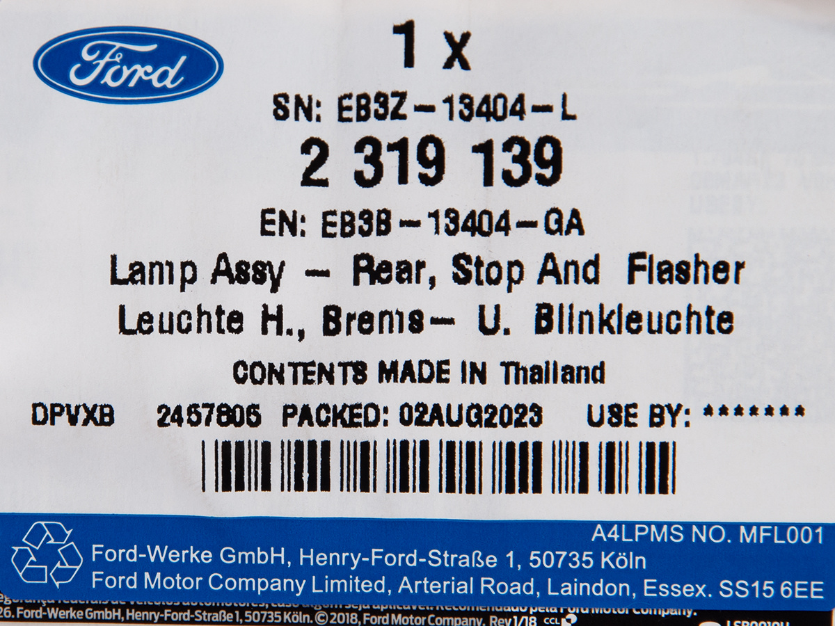 LAMPA PRAWA TYŁ RANGER 2019-2019 _ 2319139 _ EB3B-13404-GA