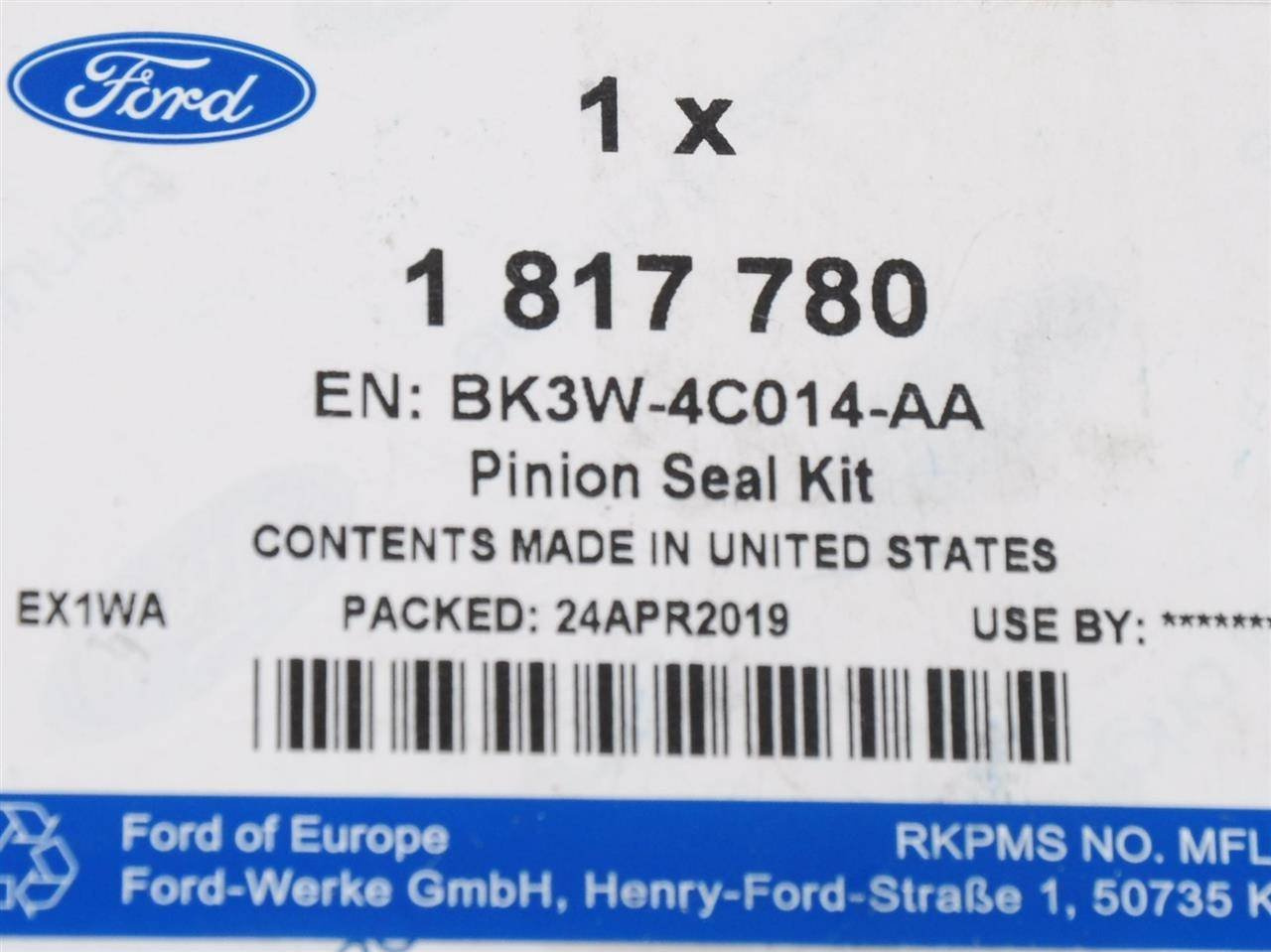 USZCZELANIACZE TYLNEGO MOSTU TRANSIT 2014- ZESTAW _ 1817780 _ BK3W-4C014-AA