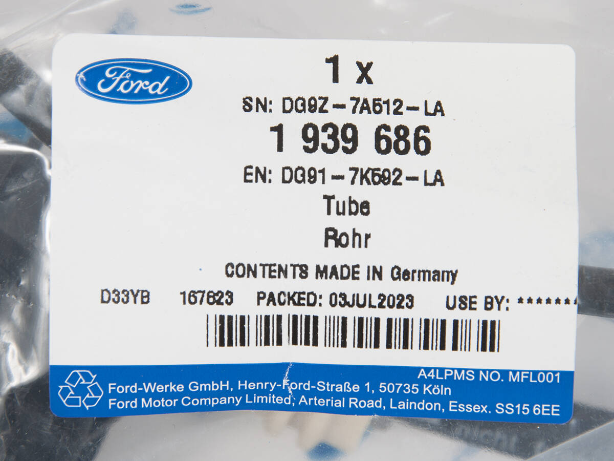 PRZEWÓD POMPY SPRZĘGŁA S-MAX/GALAXY 15- _ 1939686 _ DG91-7K592-LA _ GTU_07