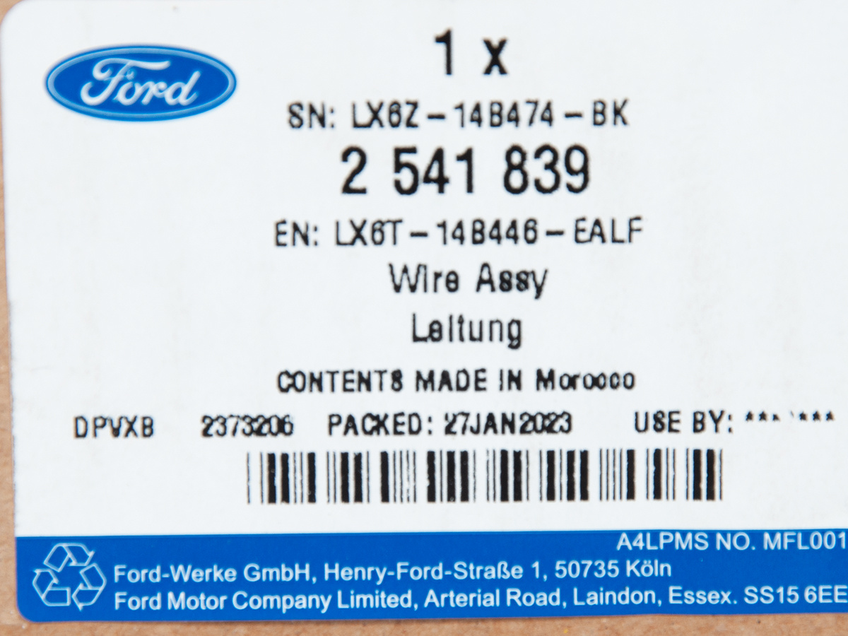 WIĄZKA ZDERZAKA PRZEDNIEGO KUGA 20-22 FORD OE _ 2541839 _ LX6T-14B446-EALF