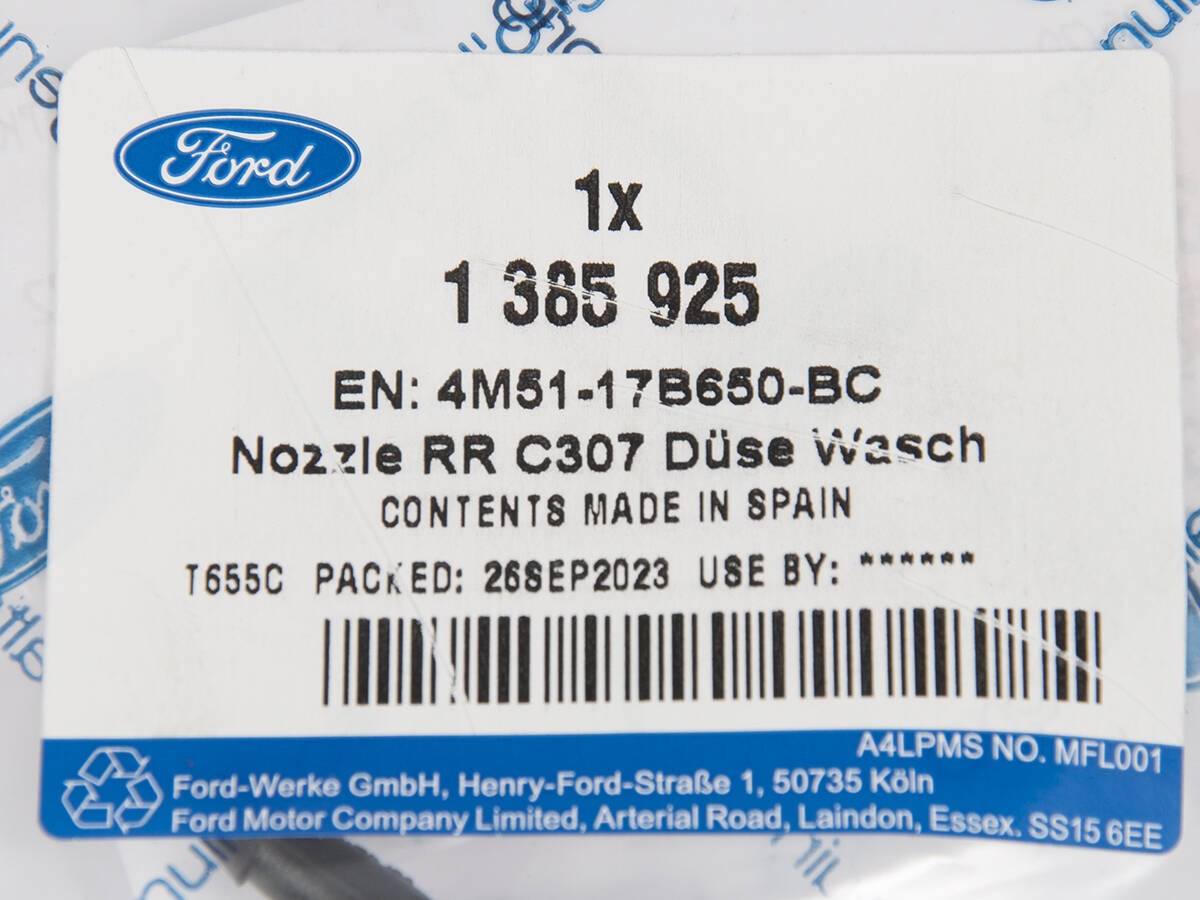 DYSZA SPRYSKIWACZA SZYBY TYŁ FOCUS 07-11 KOMBI _ 1385925 _ 4M51-17B650-BC