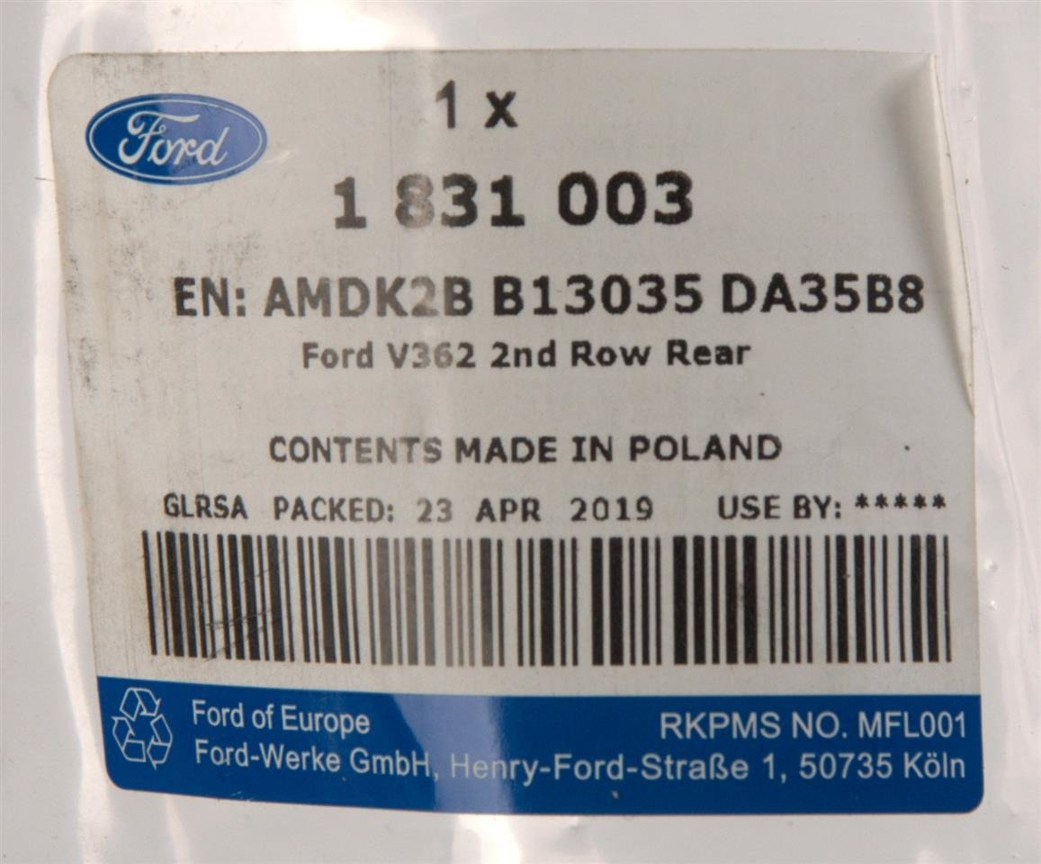 DYWANIK GUMOWY TRANSIT/TOURNEO CUSTOM 2012- 2 RZĄD SIEDZEŃ _ 1831003 _ AMDK2B-B13035-DA35B8 _ GTU_07