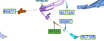 FILTR OLEJU TURBOSPRĘŻARKI FORD 2,0 / 2,2 TDCI OE  _ 1336616 _ 3M5Q-9P424-AA
