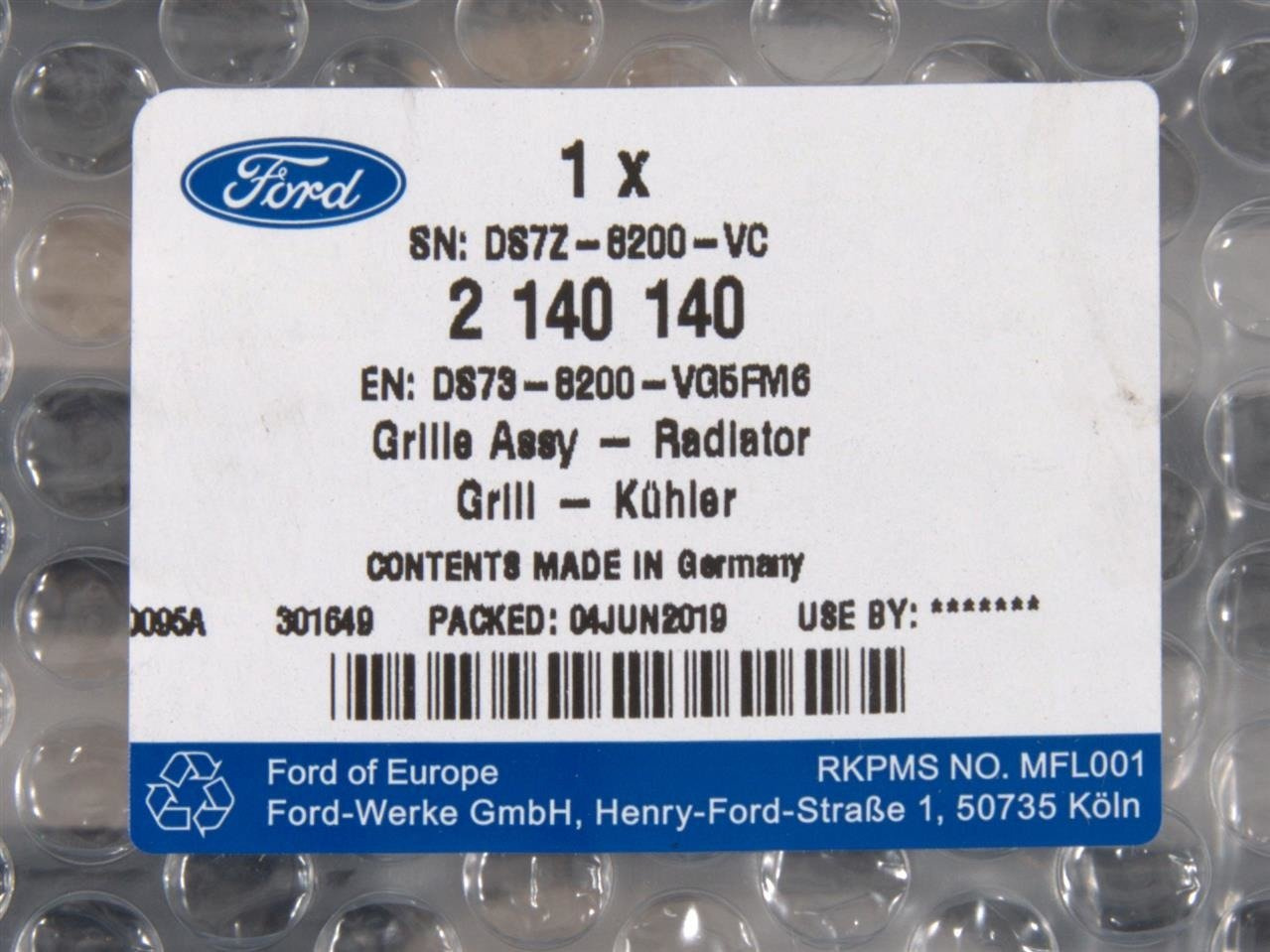 GRILL ZDERZAKA PRZÓD MONDEO 2014- _ 2140140 _ DS73-8200-VG5FM6 _ DS7Z-8200-VC _ GTU_07