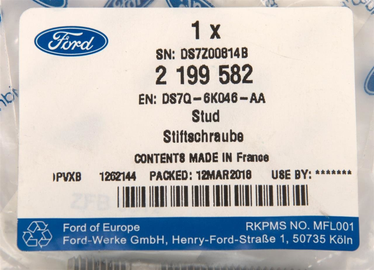 ŚRUBA DWUSTRONNA TURBINY EDGE FOCUS KUGA 2,0 TDCI _ 2199582 _ DS7Q-6K046-AA